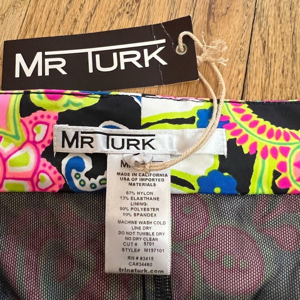 Mr. Turk men’s multi color short style swim trunks - Picture 3 of 7